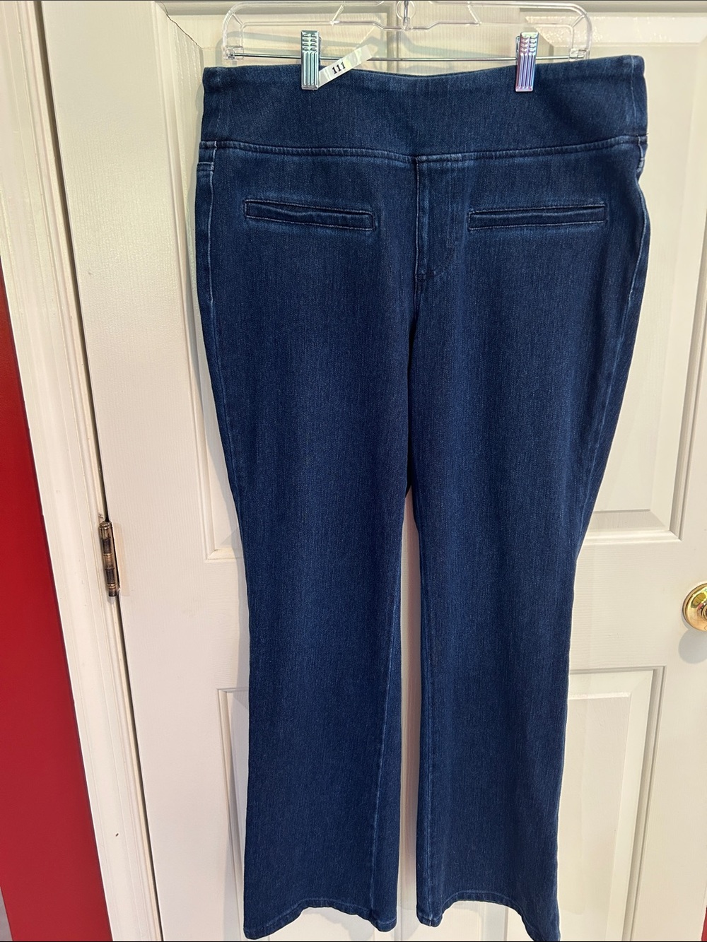 Belle by Kim Gravel Dark Blue Wide Leg Flexibelle Pull-on Jeans